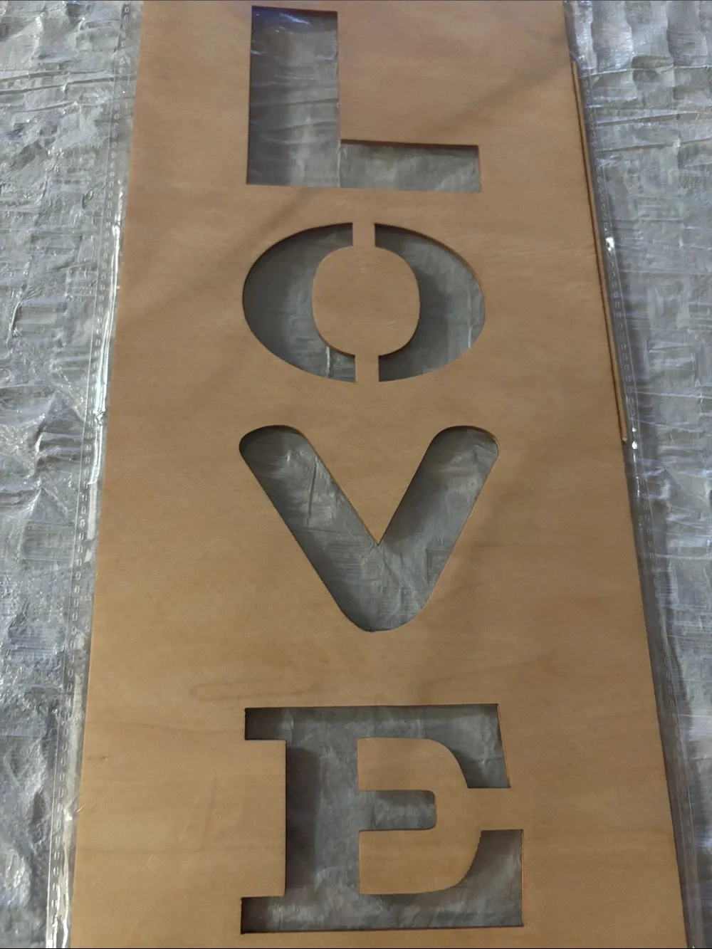 LOVE Wood Wall Decor - Natural Brown